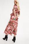 Dorothy Perkins Pink Marble Wrap Midi Dress thumbnail 3