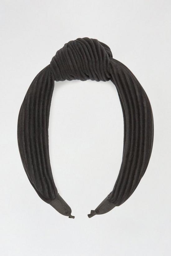 Dorothy Perkins Black Ribbed Headband 1