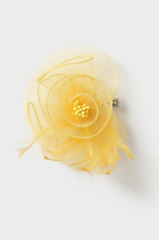Dorothy Perkins Yellow Wave And Flower Fascinator 1