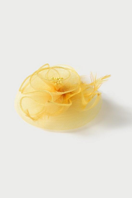 Dorothy Perkins Yellow Wave And Flower Fascinator 2