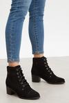 Good For the Sole Good For The Sole: Odie Comfort Suede Block Heel Ankle Boots thumbnail 1