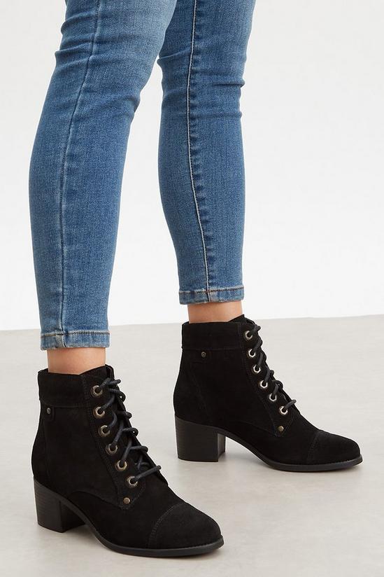 Good For the Sole Good For The Sole: Odie Comfort Suede Block Heel Ankle Boots 1