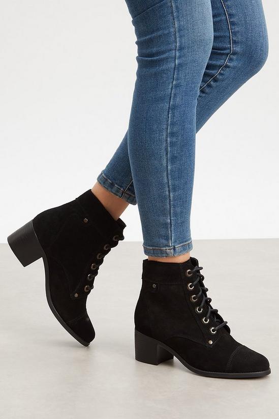 Good For the Sole Good For The Sole: Odie Comfort Suede Block Heel Ankle Boots 3