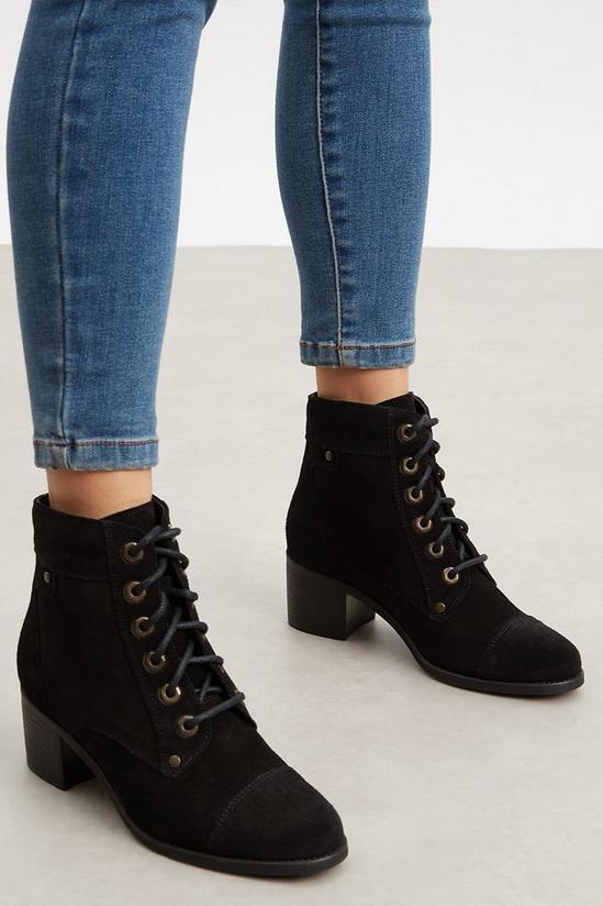 Good For the Sole Good For The Sole: Odie Comfort Suede Block Heel Ankle Boots 4