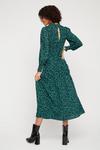 Dorothy Perkins Green Spot Shirred Midi Dress thumbnail 3