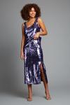 Dorothy Perkins Purple Sequin Midi Skirt thumbnail 2