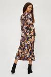 Dorothy Perkins Petite Multi Floral Textured Ruched Front Midi Dress thumbnail 3