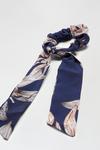 Dorothy Perkins Floral Navy Scarf Scrunchie thumbnail 2