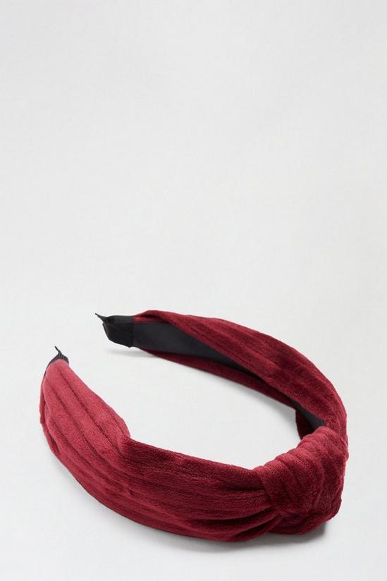 Dorothy Perkins Ribbed Velvet Knot Headband 2