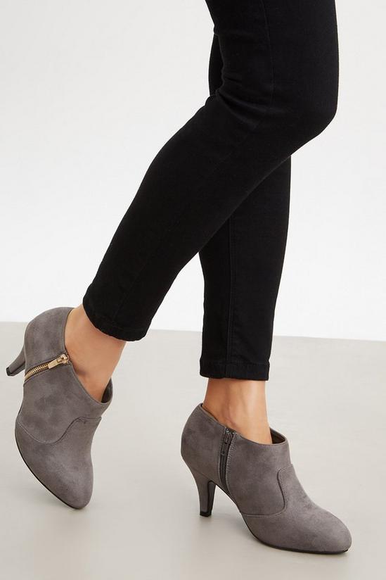 Good For the Sole Good For The Sole: Extra Wide Fit Marlo Comfort Zip Heeled Ankle Boots 1