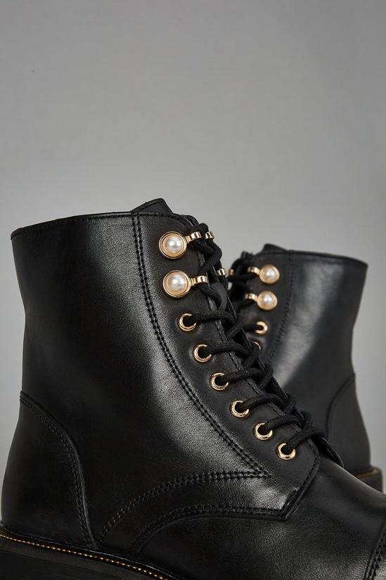 Dorothy Perkins Leather Oyster Pearl Hiker Boot 3