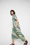 Warehouse Printed Stripe Trapeze Midi Dress thumbnail 4