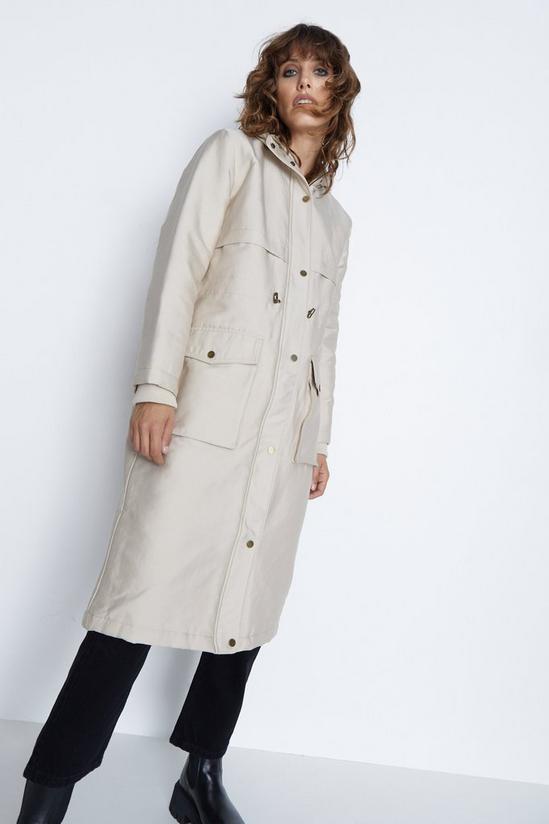 Warehouse Quilted Longline Winter Parka 5