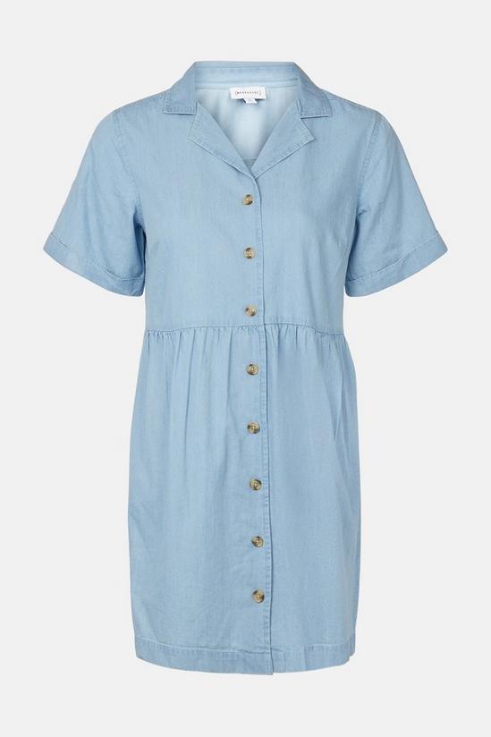 Warehouse Denim Revere Collar Mini Shirt Dress 5