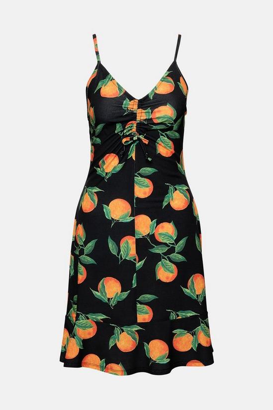 Warehouse Printed Ruched Front Cami Short Dress 5