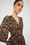 Warehouse Shirred Waist Blouse In Floral thumbnail 1