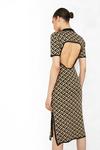 Warehouse Geo Jacquard Collared Knit Dress thumbnail 3