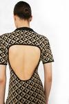Warehouse Geo Jacquard Collared Knit Dress thumbnail 4
