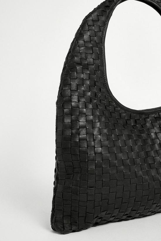 Warehouse Real Leather Weave Detail Bag 2