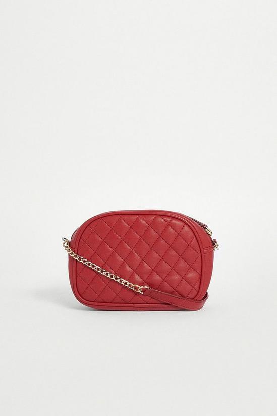 Warehouse Real Leather Quilted Cross Body 1