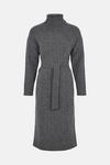 Warehouse Mixed Cable Belted Knit Dress thumbnail 4