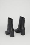 Warehouse Real Leather Zip Back Heeled Boot thumbnail 3