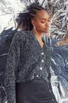 Warehouse Cropped Tinsel Knitted Cardigan thumbnail 2