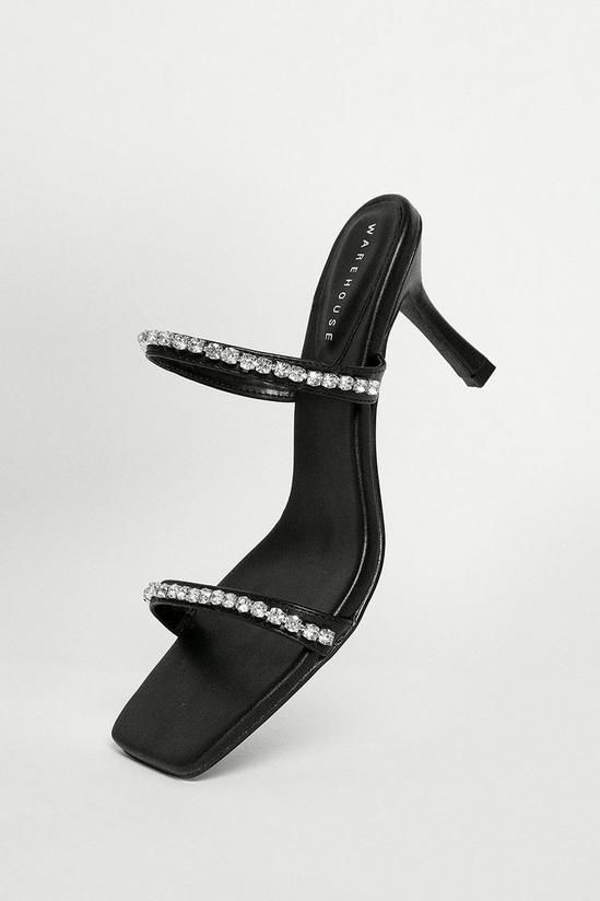 Warehouse Heeled Sandals With Diamante Straps 3