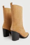 Warehouse Real Suede Mid Calf Western Boot thumbnail 3
