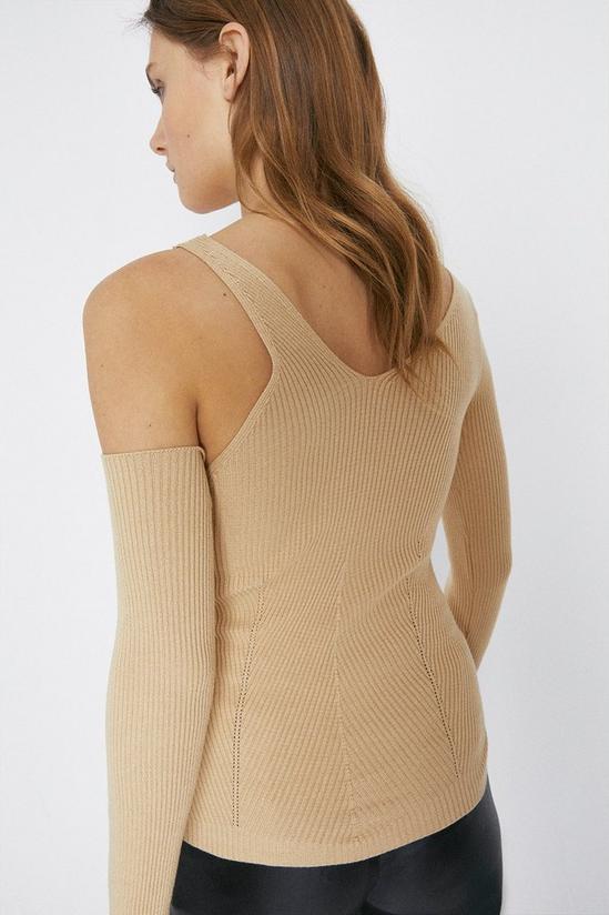 Warehouse Strappy Cut Out Ribbed Jumper 3