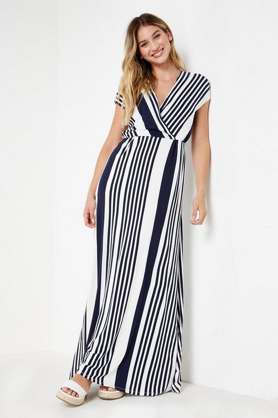 Wallis Ink Stripe Jersey Maxi Dress 2