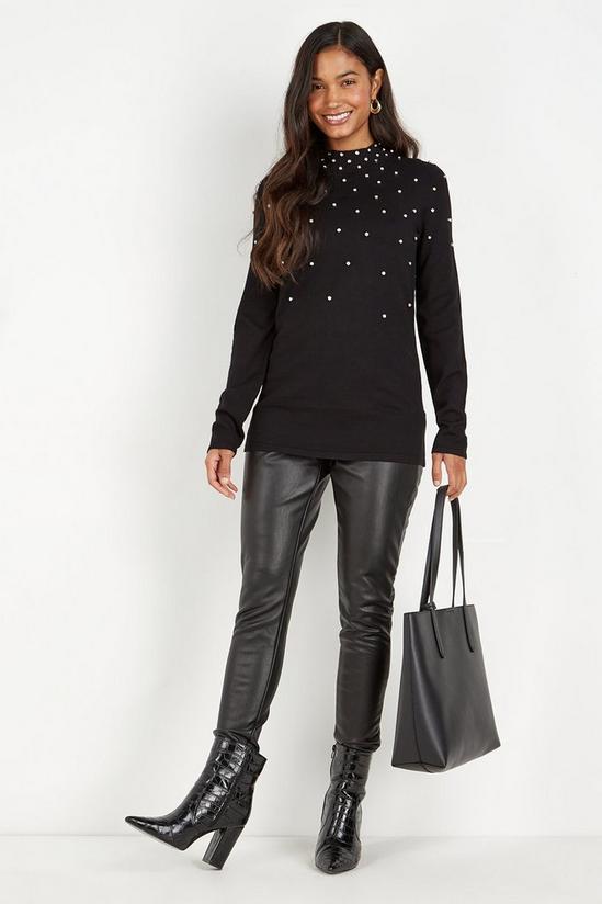 Wallis Tall Black Crystal Embellished Scatter Tunic 2