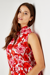 Wallis Red and Pink Floral Halter Top thumbnail 4