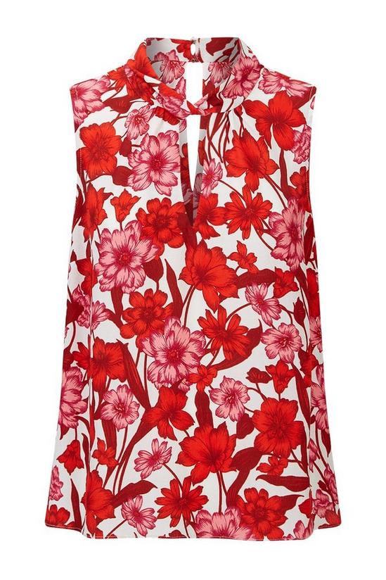 Wallis Red and Pink Floral Halter Top 5