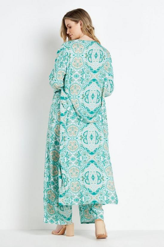Wallis Mint Paisley Long Line Kimono Jacket 3