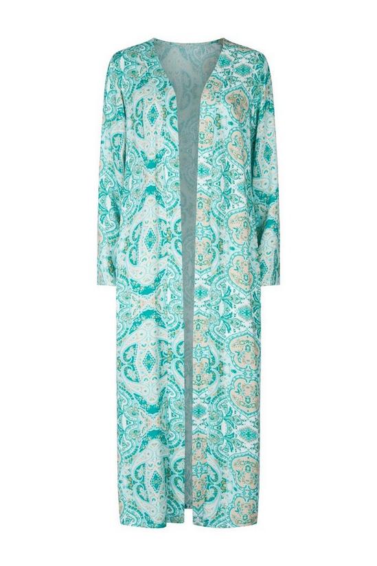 Wallis Mint Paisley Long Line Kimono Jacket 5