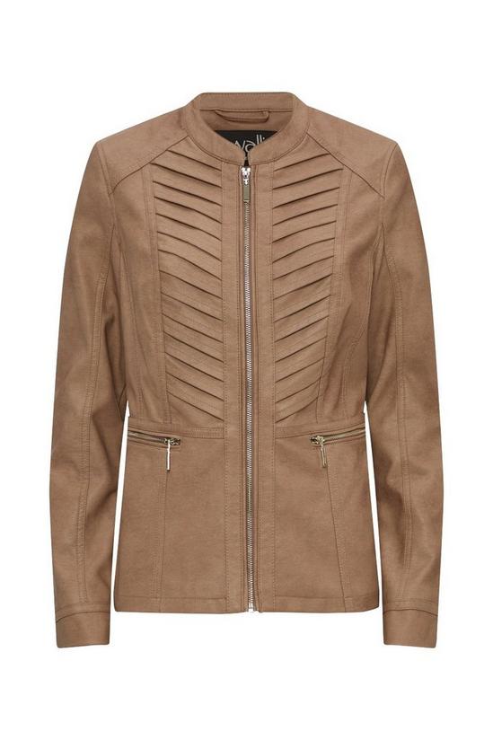 Wallis Stitch Front Faux Leather Jacket 5