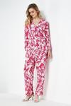 Wallis Tall Pink Palm Wrap Jumpsuit thumbnail 2