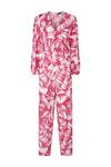 Wallis Tall Pink Palm Wrap Jumpsuit thumbnail 5