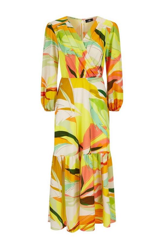 Wallis Lime Abstract Tiered Maxi Dress 5