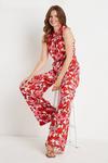 Wallis Tall Red And Pink Halter Neck Jumpsuit thumbnail 2