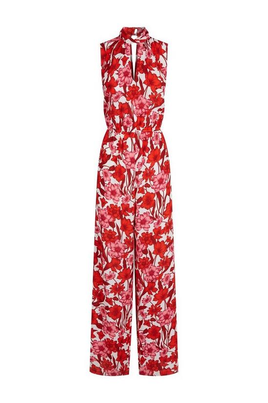 Wallis Tall Red And Pink Halter Neck Jumpsuit 5