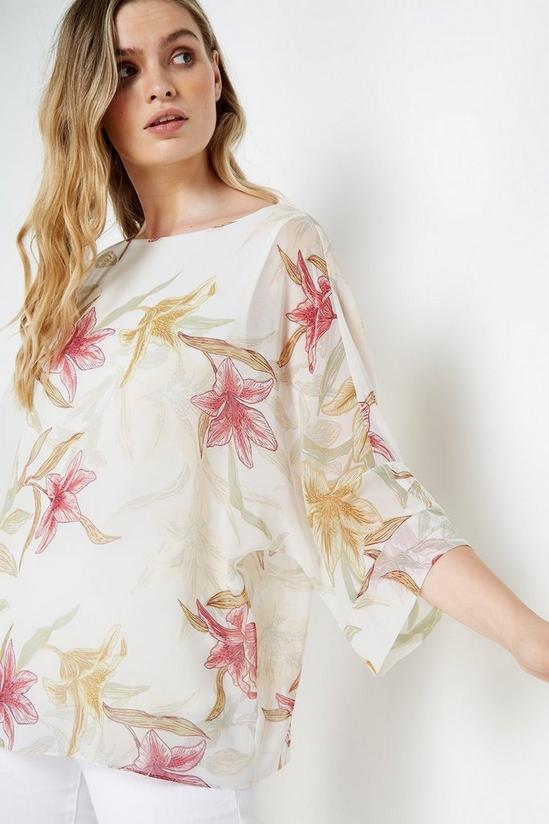 Wallis Ivory Lily Floral Over-layer Top 4