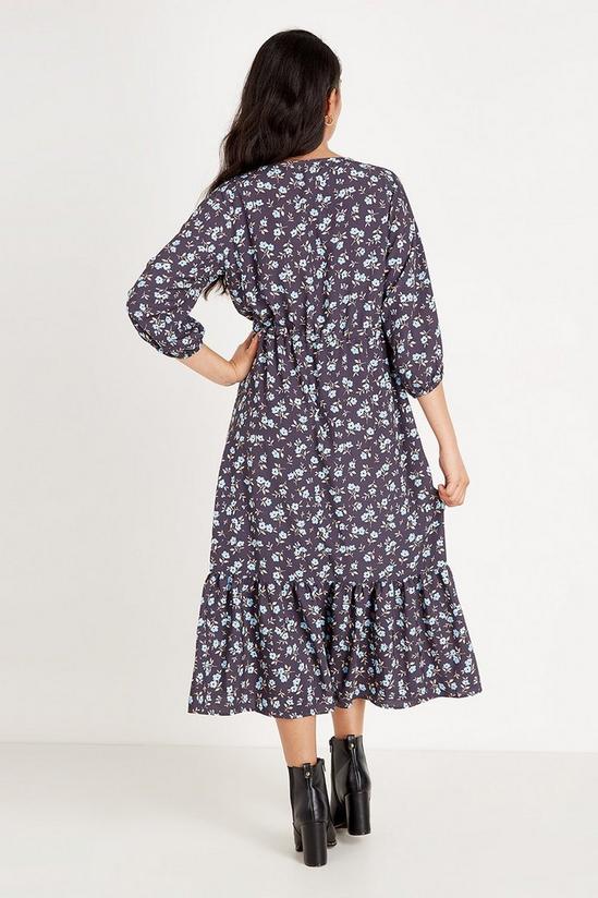 Wallis Petite Floral Relaxed Tiered Midi 3