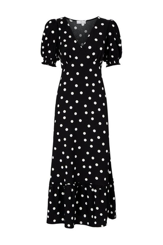 Wallis Petite Mono Spot Tiered Jersey Dress 5
