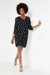 Wallis Mono Spot Jersey Pocket Dress thumbnail 1