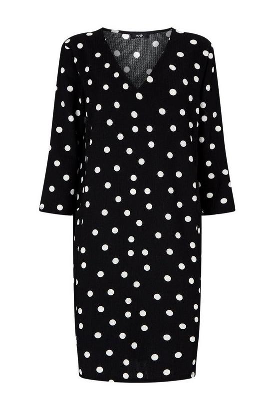 Wallis Mono Spot Jersey Pocket Dress 5