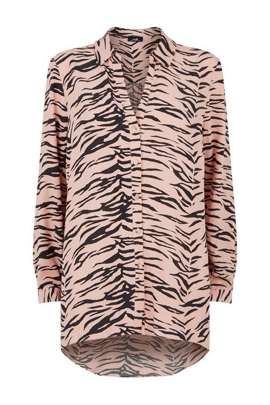 Wallis Pink Zebra High Low Shirt 5