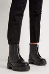Wallis Ada Black Faux Leather Zip Front Boots thumbnail 4