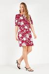 Wallis Berry Floral Puff Sleeve Shift Dress thumbnail 2